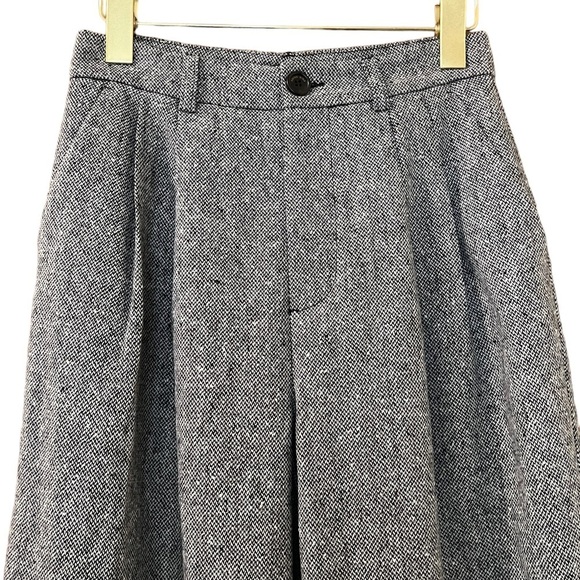 Anine Bing Pants Carrie Wool Wideleg Trousers Black White‎ Sz Xs 2 - Picture 7 of 11